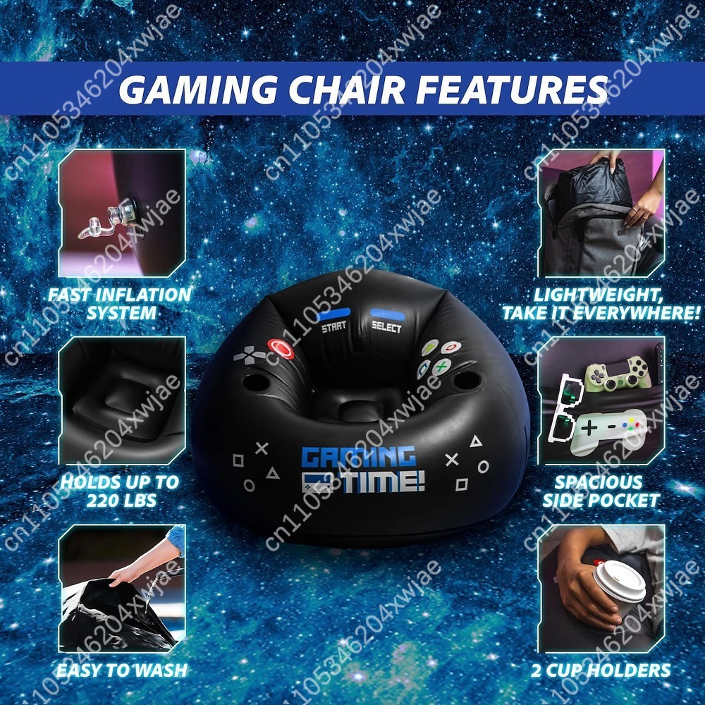 Home Office With Sofa - Cadeira Inflável para Jogos com Porta-Copos