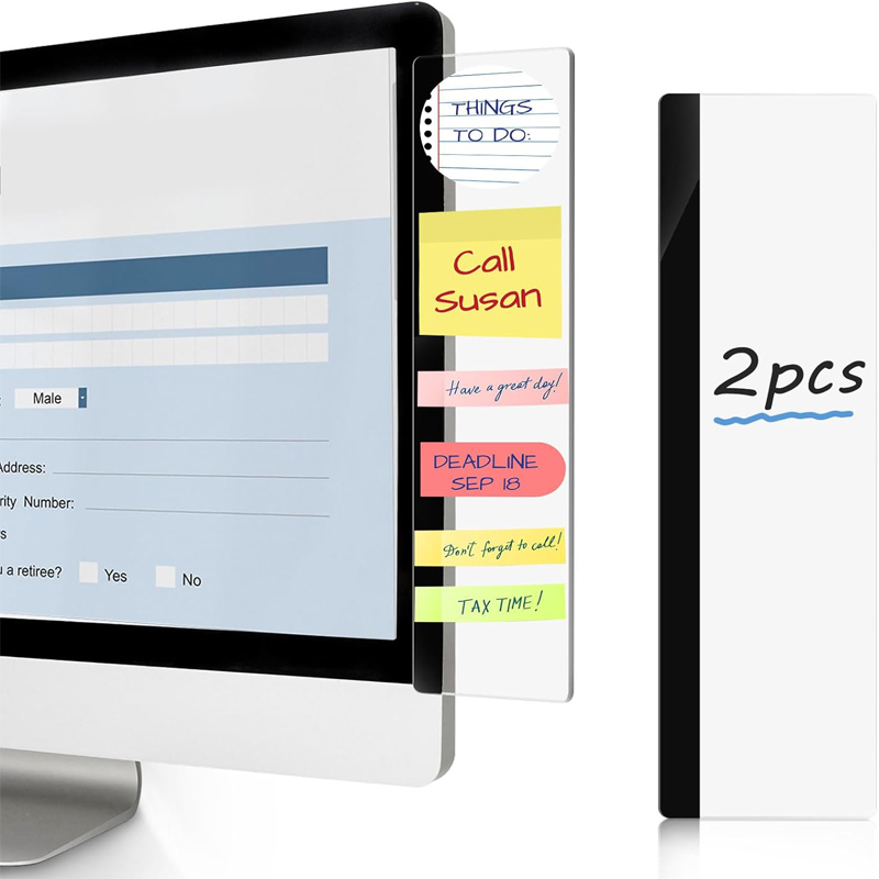 Home Office Work - 2 Peças de Painéis Laterais Transparentes
