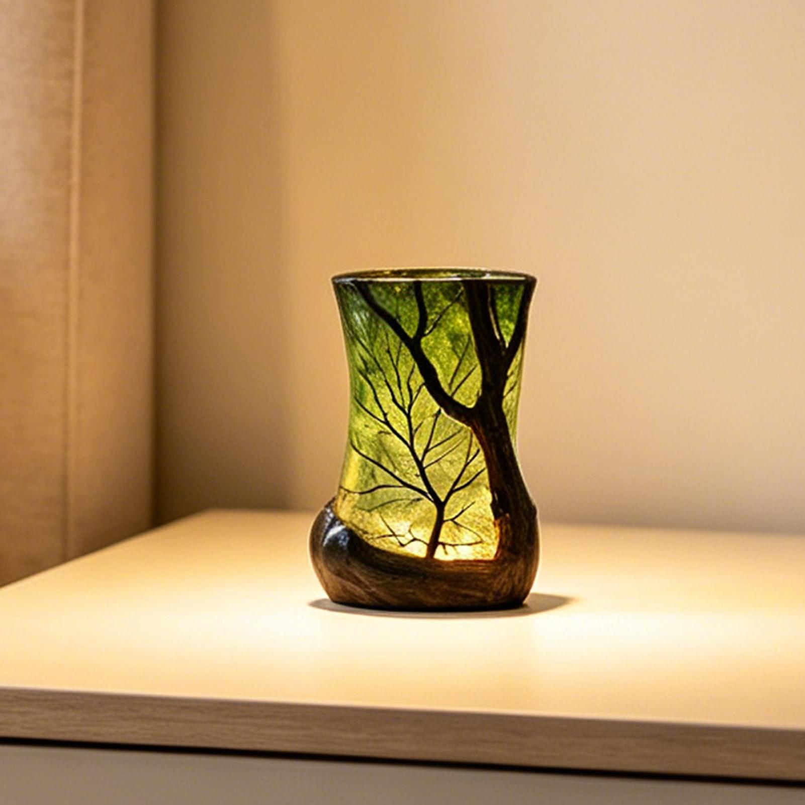 Home Office Design - Luminária de Mesa Decorativa Floresta Noturna: