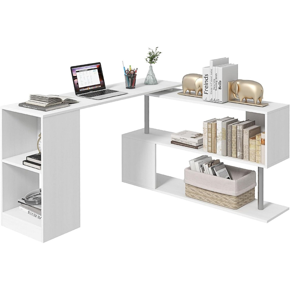 Home Office Shed - Mesa de Computador de Canto Giratória