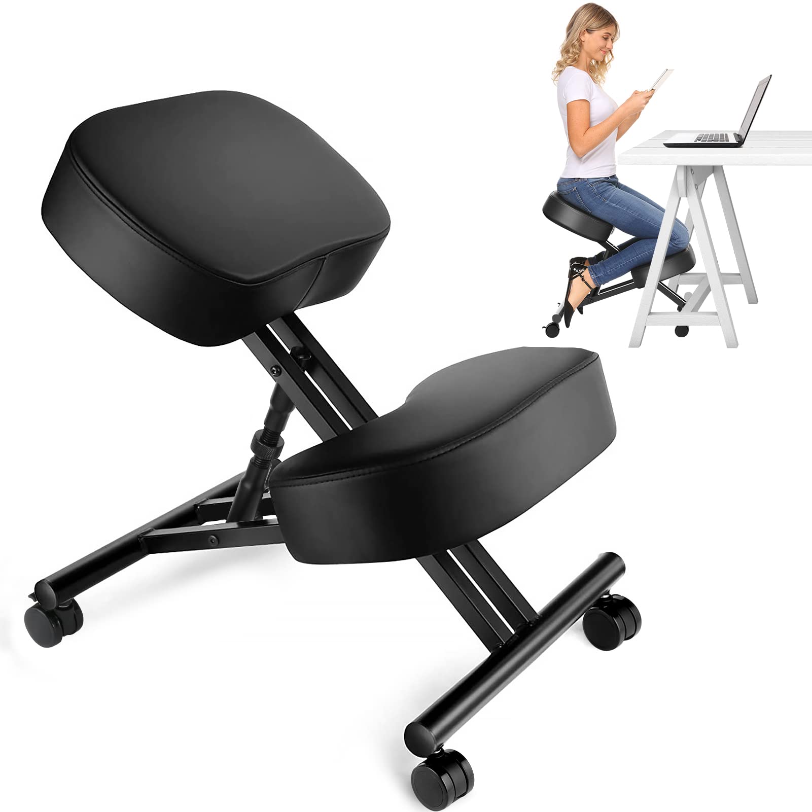 Home Office Ergonomics - Cadeira Ergonômica para Escritório, Banqueta Ajustável