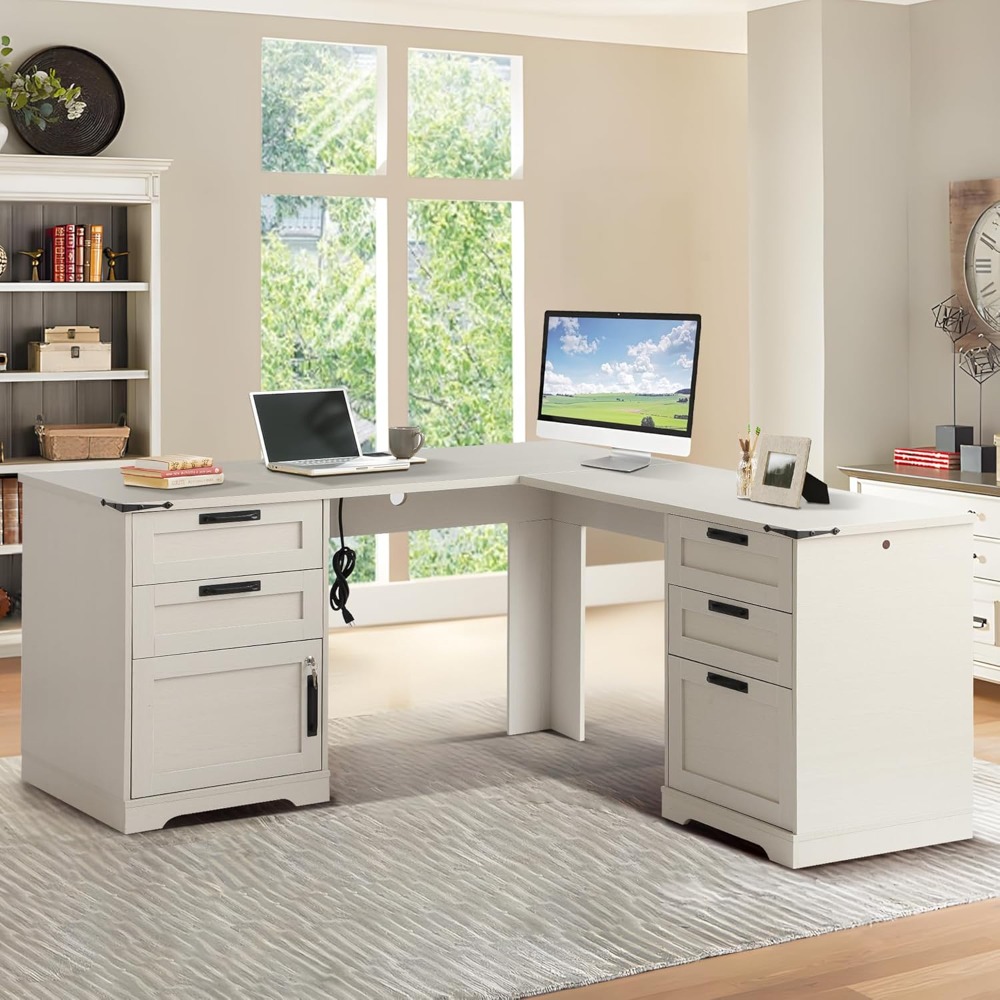 Desk Charging Station - Mesa executiva em forma de L
