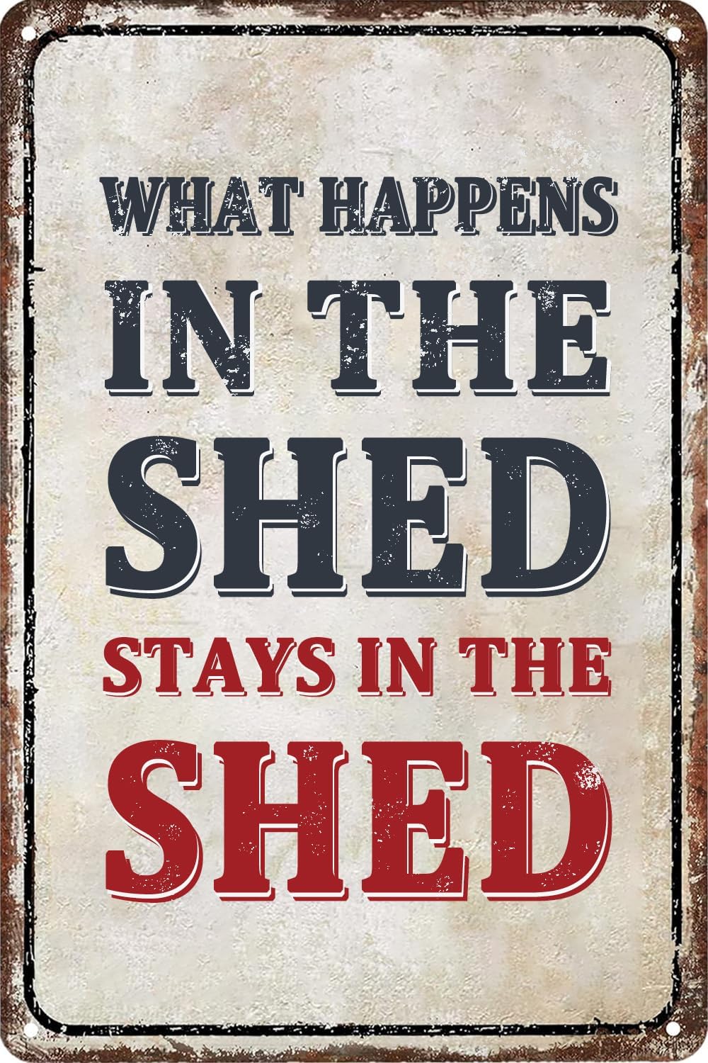 Home Office Shed - Placa de Metal Vintage Engraçada para