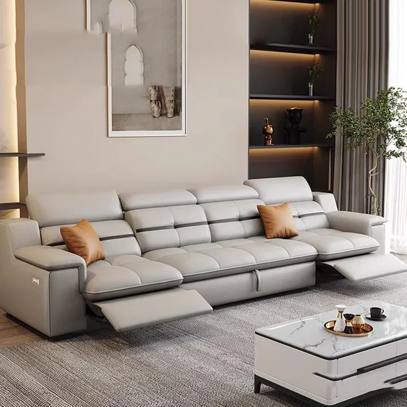 Home Office With Sofa - Sofás Pós-modernos Marrom para Sala de