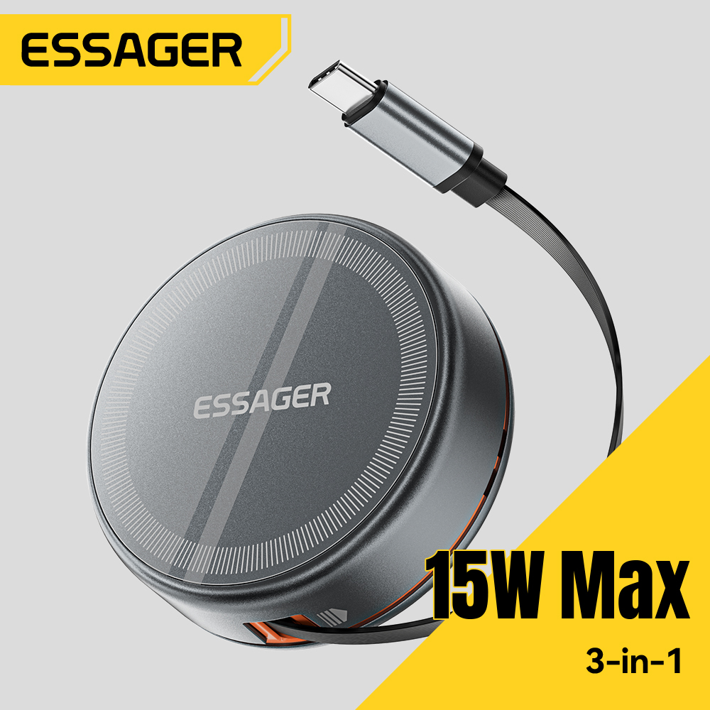 Desk Charging Station - Essager 15W 3 em 1 Carregador