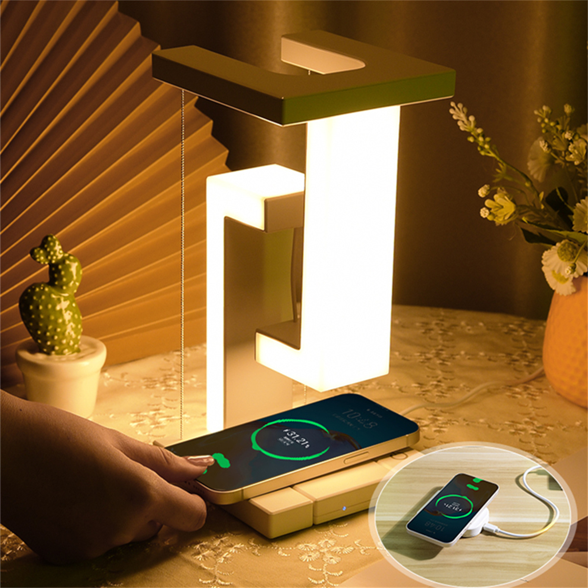 Desk Charging Station - Luminária de Mesa Flutuante com Carregador