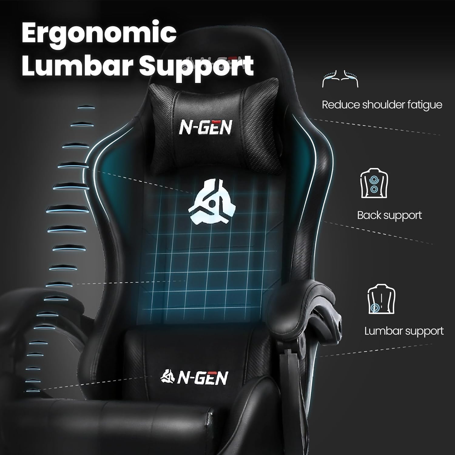 Cadeira Gamer com Apoio para o - Home Office Ergonomics avaliação e preço