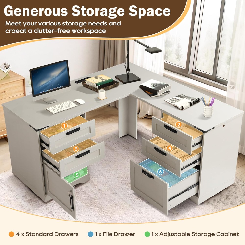 Mesa executiva em forma de L d - Desk Charging Station avaliação e preço