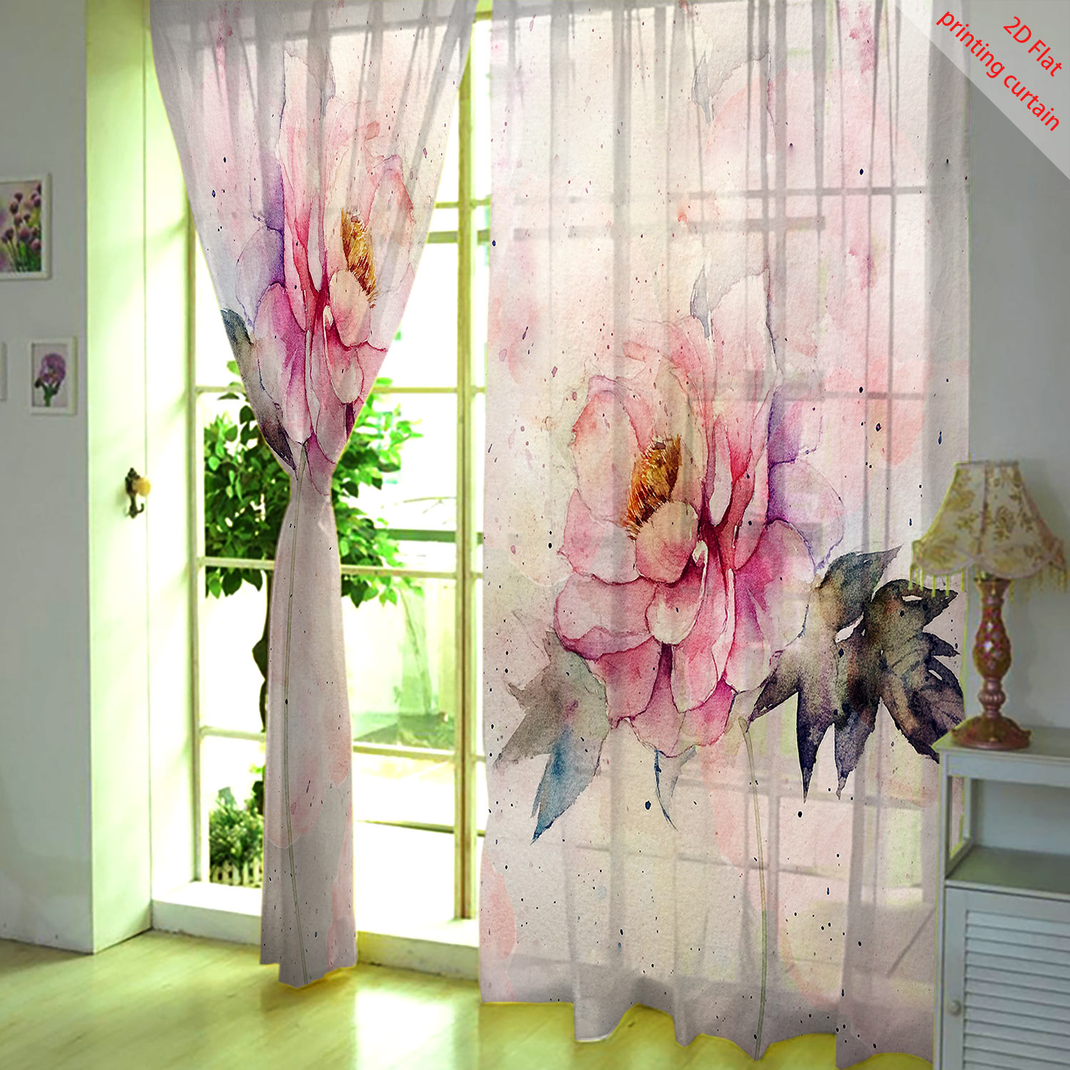 Cortina de gaze transparente c - Home Office Windows avaliação e preço