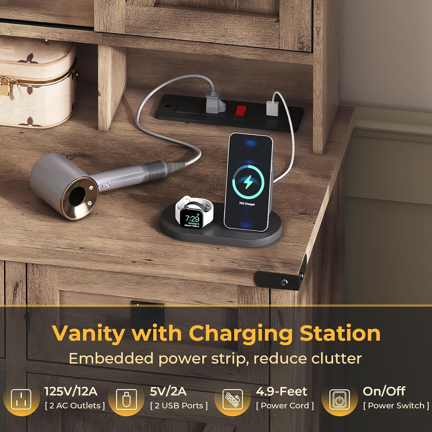 Penteadeira de Quarto Estilo F - Desk Charging Station avaliação e preço