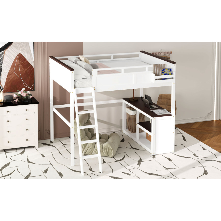 Cama Loft Queen Size com Mesa, - Desk Charging Station avaliação e preço