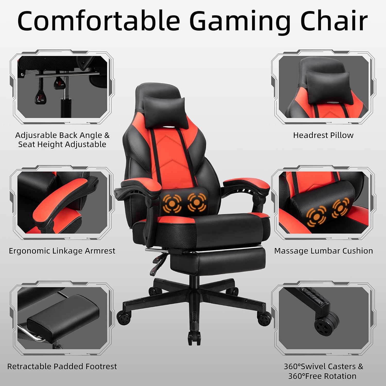 Cadeira Gamer com Apoio para o - Home Office Ergonomics avaliação e preço