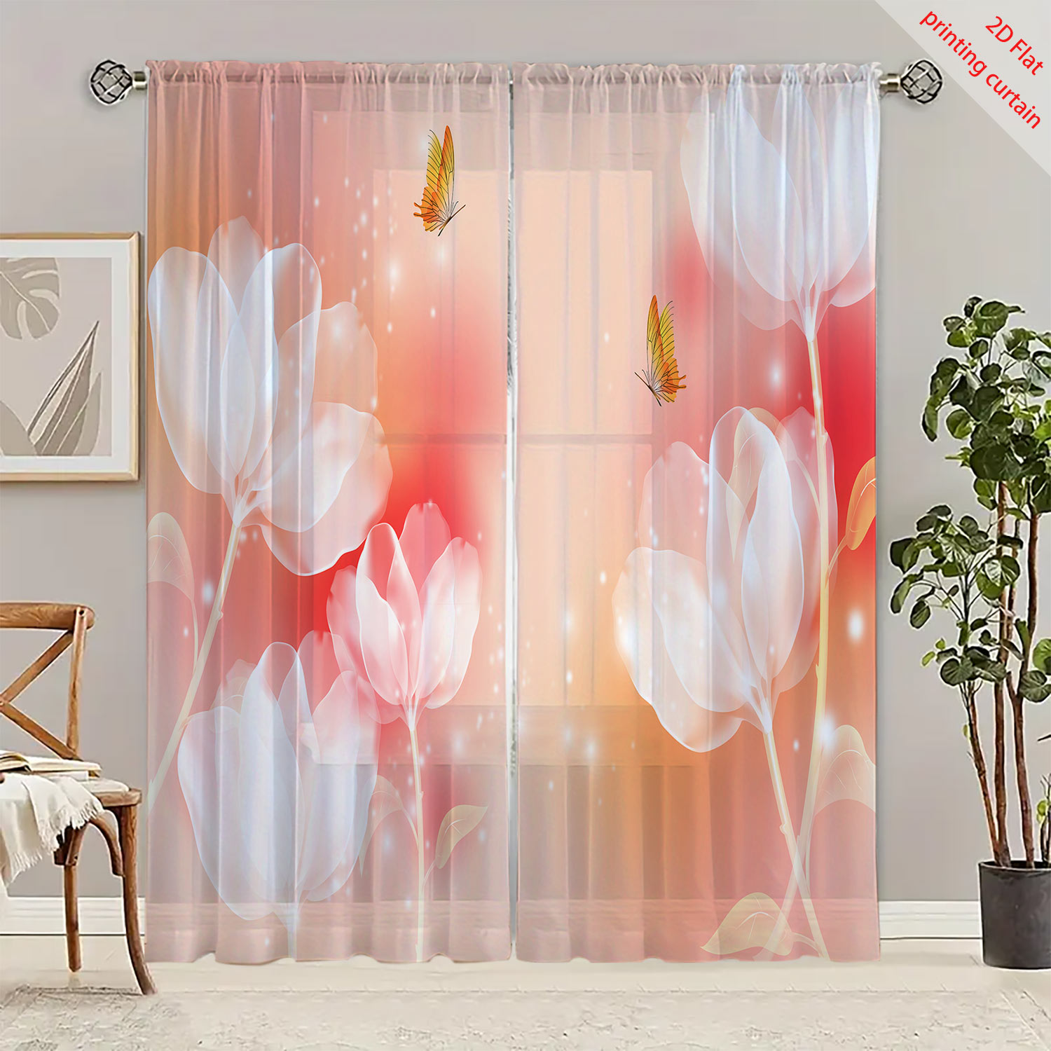Cortina de Gaze Transparente c - Home Office Windows avaliação e preço
