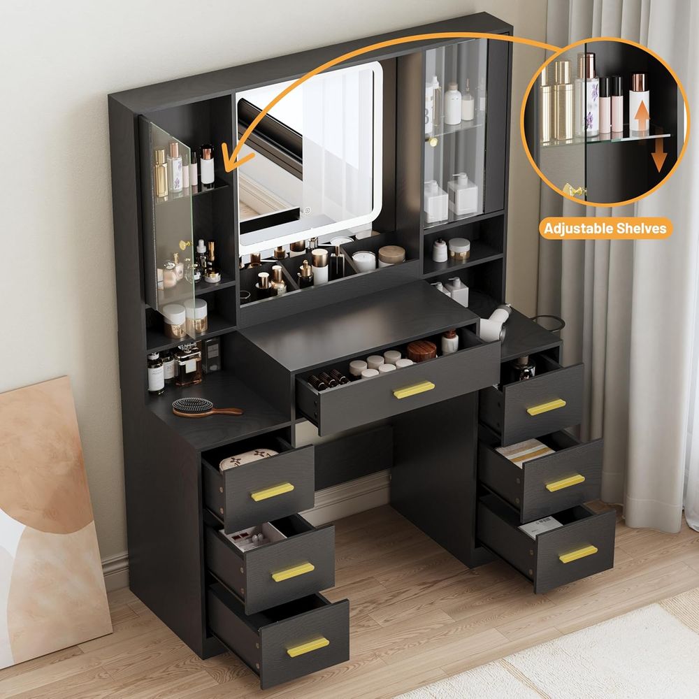 Mesa de Maquiagem com 7 Gaveta - Desk Charging Station avaliação e preço