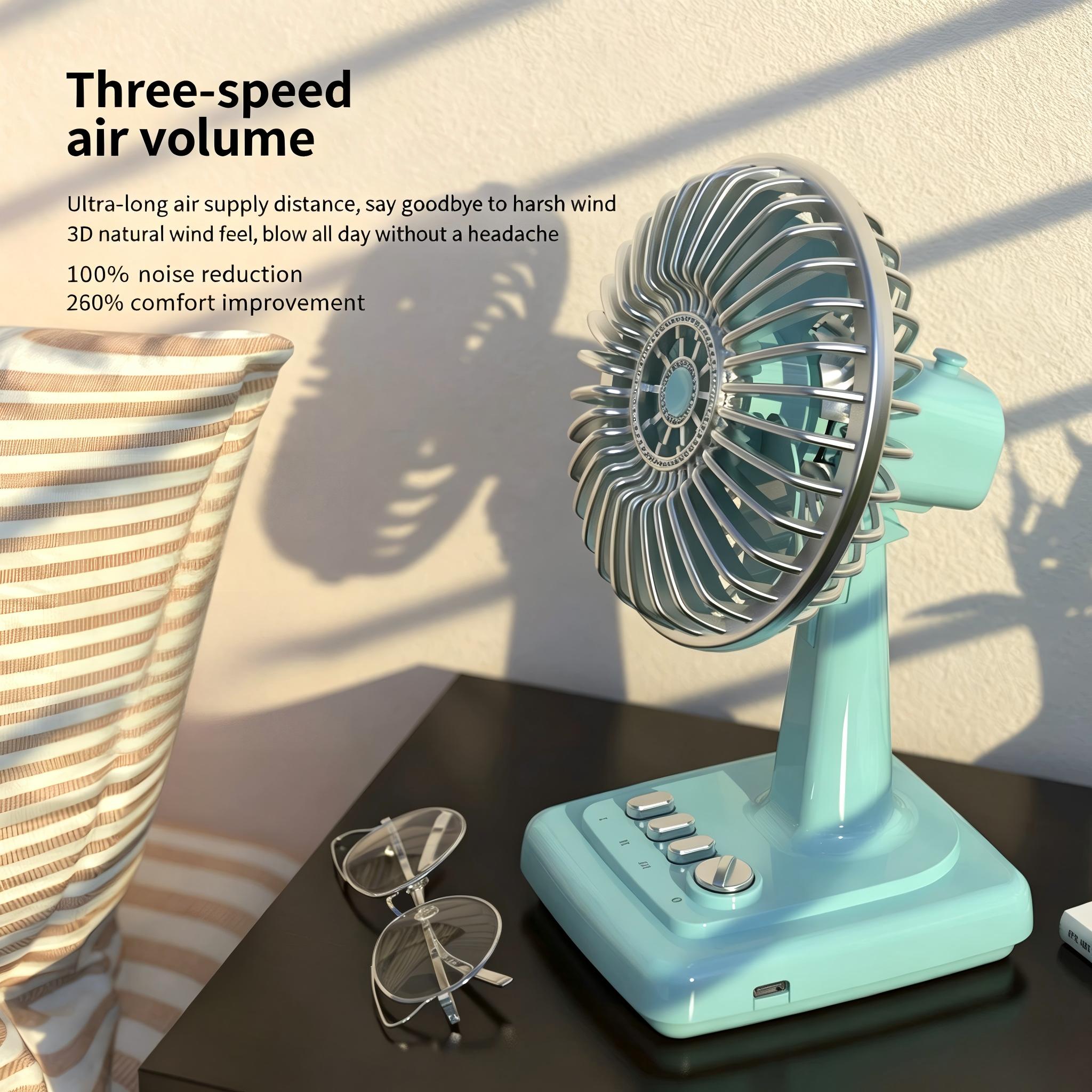 Ventilador de Mesa Retrô em Li - Home Office Student avaliação e preço