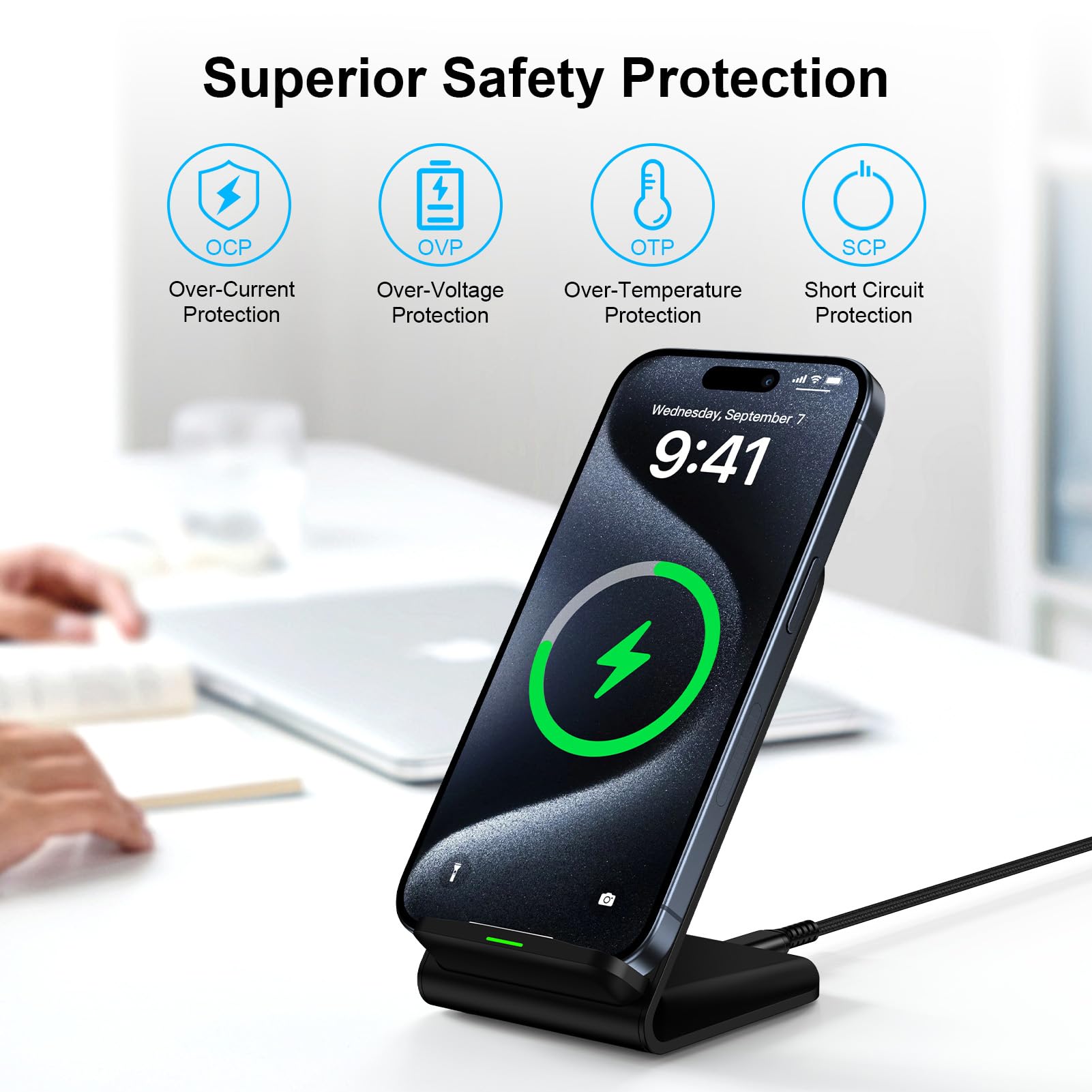 Carregador Sem Fio 15W com Sup - Desk Charging Station avaliação e preço