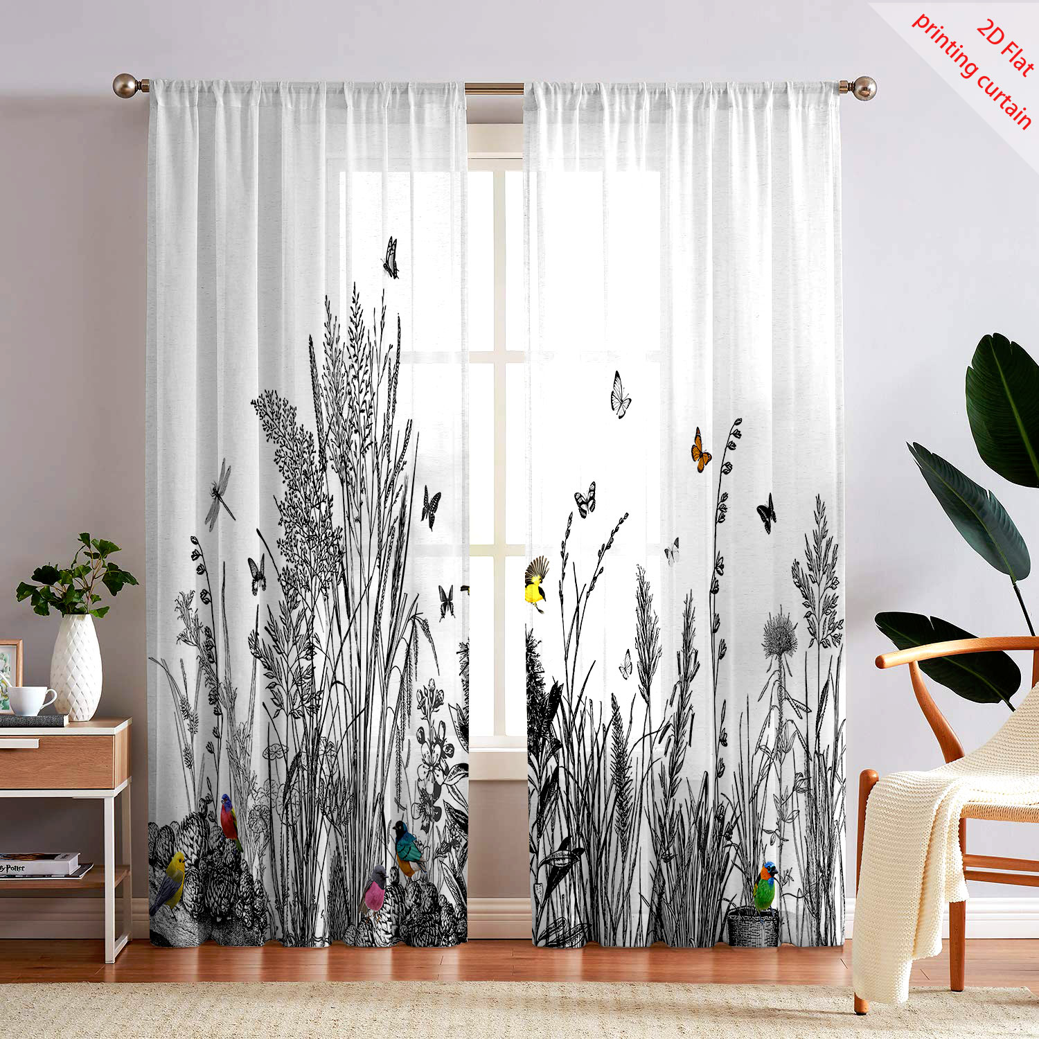 Cortina de Tela Transparente c - Home Office Windows avaliação e preço